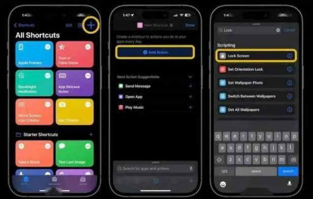 大兴安岭苹果14锁屏维修店分享iPhone14升级iOS16.4后如何创建锁屏快捷方式 