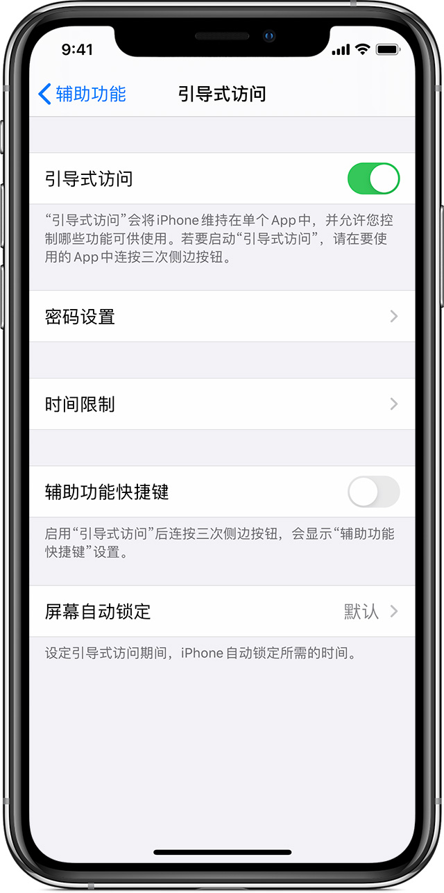 大兴安岭苹果手机维修分享如何在 iPhone 上退出引导式访问 