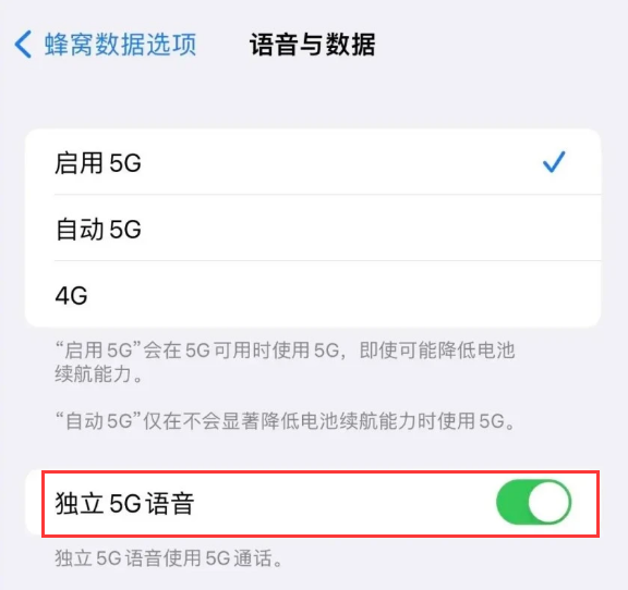 大兴安岭苹果14维修分享iPhone 14 Pro如何开启VoNR 